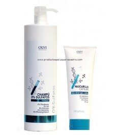 Pack champu sin sulfatos 1000 ml y Mascarilla sin sulfatos 250 ml Olvi